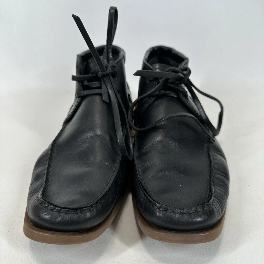 Gucci Men's Deck Boat Shoes Chukka Black Size 44 EU 10 US